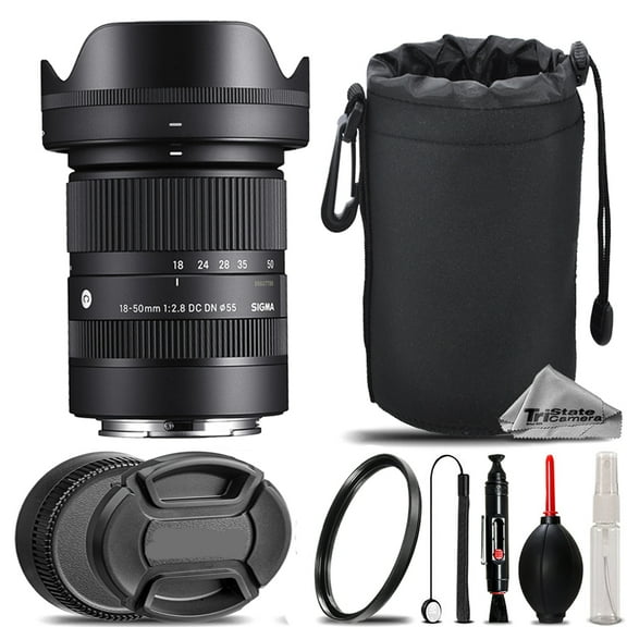 Sigma 18-50mm f/2.8 DC DN Contemporary Lens for Sony E- Basic Kit (International Version)