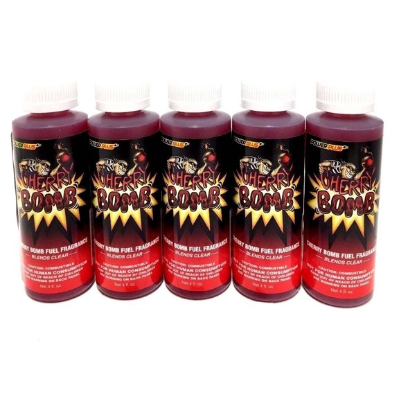 Power Plus Lubricants-5 PACK CHERRY Fuel Fragrance for Car, Motorcycle, ATV, IMCA - 4 fl oz