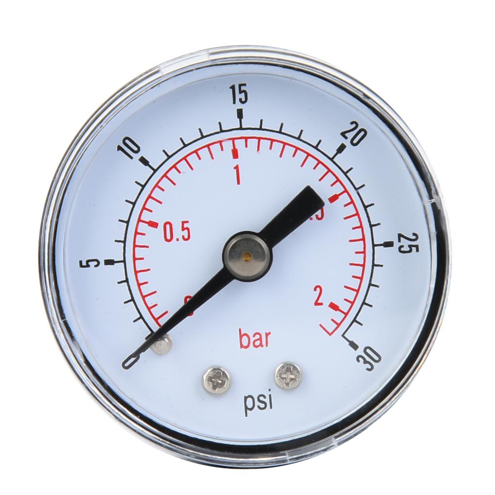 Fdit Mechanical Pressure Gauge for Air Oil Water 1/8inch BSPT Back