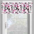 thumbnail image 2 of Ambesonne Geometric Valance Pack of 2, Old Fashioned Style, 54"X12", Pink White Black, 2 of 5