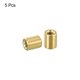 thumbnail image 3 of Adaptador de tubo hueco roscado de latón Uxcell de 12 mm de largo, conector acoplador de 5 paquetes M10 a M5, 3 of 5