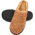 thumbnail image 3 of SLM Men's Bedroom Slippers Non Skid Faux Fur Lined House Shoe Slides, 3 of 4