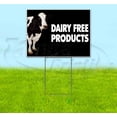 thumbnail image 1 of Dairy Free Products (18" x 24") Yard Sign, Includes Metal Step Stake, 1 of 6