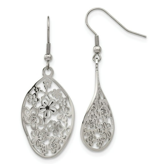 White Stainless Steel Earring Drop & Dangle Women'S