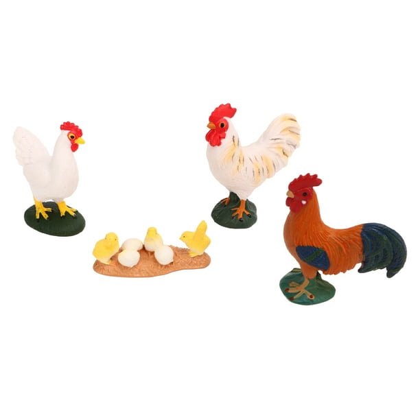 KONTONTY 2 Piezas Modelo de Pollo Juguetes de Animales de Granja Figuras de Ave y Gallina de Juguetes Educativos para Decoración de Gallinas KONTONTY 2 Piezas Modelo de Pollo Juguetes de Animales de Granja Figuras de Ave y Gallina de Juguetes Educativos para Decoración de Gallinas