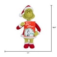 thumbnail image 5 of Dr. Seuss Christmas 18 inch Grinch in Santa Suit with Book Holiday Greeter, 5 of 6