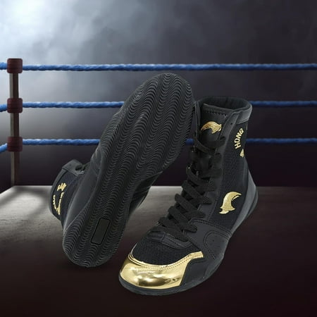 

Kick Boxing Shoes Wrestling Boots Adults Trainers Breathable Lightweight Fight Footwear MMA Sparring Equipment Practice Accessories 42
