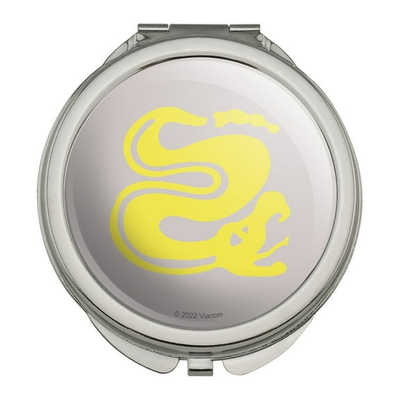 Hidden Temple Silver Snakes Compact Travel Purse Handbag Makeup Mirror