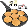 thumbnail image 1 of Car & Truck Mini Pancake Pan - Make 7 Unique Flapjack Cars, Non Stick Pancake Maker Griddle for Breakfast Fun & Easy Cleanup, 1 of 5