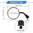 thumbnail image 6 of Unique Bargains 1 Set Motorcycle Rear View Mirrors Bar End Side Mirrors Mount Universal Adjustable Iron Plastic Blue Black M10 Round Shape, 6 of 7