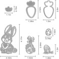 thumbnail image 2 of GFDYREE Easter Rabbit Carrot Metal Cutting Dies Stencil Template Molds, Embossing Tool Die Cuts for Card Making Album Paper Scrapbooking DIY Décor Dies Craft, 2 of 6