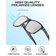 thumbnail image 4 of Gafas de Sol Polarizadas ATTCL Marco Metálico Retro 8587 Negro-Plata, 4 of 7