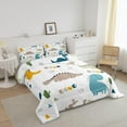 thumbnail image 2 of Cute Dinosaur Comforter Set Cartoon Cactus Bedding Set Decor Jungle Dino Boho Succulent Comforter Animal Pattern Yellow Grey Duvet Set Bathroom Quilt Set King, 2 of 6