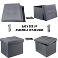 thumbnail image 4 of Otomana Hamtrion plegable con espacio de almacenamiento, color gris, 4 of 7