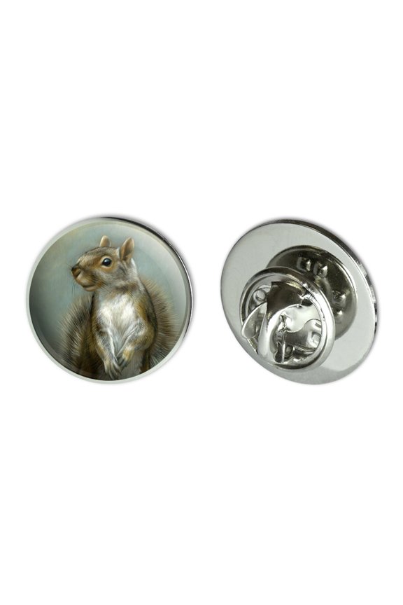 Mischievous Squirrel Metal 0.75" Lapel Hat Pin Tie Tack Pinback