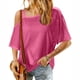 thumbnail image 3 of Camiseta de Manga Corta Sexy de Moda 2024, Camiseta Casual de Manga Corta, 95% Poliéster 5% Blusa de Spandex para Mujeres, Top de Verano de Lavado de Manos, 3 of 7