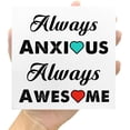 thumbnail image 7 of Zomyto 7x7 In Inspirational Wooden Box Sign,Always Anxious Always Awesome Wood Sign, 7 of 7