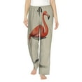 thumbnail image 2 of Lsque Flamingo Sitting On Chair Print Women's Pajama Pants, Lounge Pant - Comfortable Home Wear,Elastic Waistband, Stylish Design-Small, 2 of 9