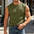thumbnail image 6 of Horkkom Sleeveless Shirts for Men Summer Crew Neck Solid Color Tank Tops Workout Pullover Casual Shirts, S-3XL, 6 of 9