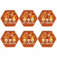 thumbnail image 2 of Bingfone Vintage Happy Thanksgiving Three Gnomes Leather Drinks Coasters With Set Of 6,Suitable For Home Kitchen,Coffee Cup Coasters Home Gift, 2 of 9