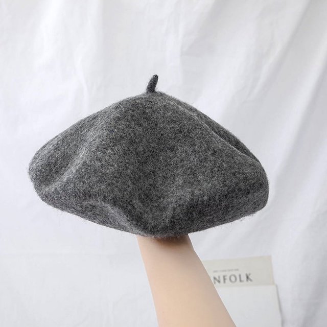 LinYooLi Ishihara Rimi Hat Vintage British Wool Beret Thick Japanese Painter Hat Korean Version Versatile Pumpkin Hat Girl