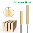 thumbnail image 1 of Customizable 1/4 Inch Shank Double-Edged Extended Straight Router Bit, 3/8×50mm Yellow Woodworking Milling Cutter with Enhanced Durability, Versatile for Woodworking Machines, Direct Manufacturer, 1 of 5