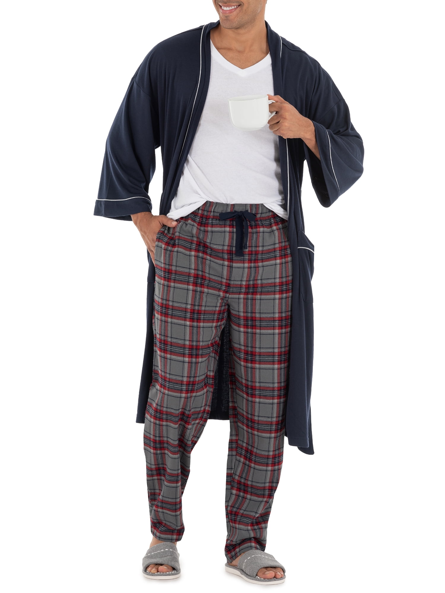 George Men's Plaid Woven Flannel Sleep Pants