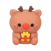 ZSBCMY Christmas Deer Pencil Sharpener, Cute Portable Pencil Sharpener, Mini Manual Pencil Sharpener, Soft Rubber Pencil Sharpener, Durable and Festive Pencil Sharpener for Holiday Cheer