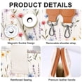 thumbnail image 4 of Gocvo Canvas Tote Bags for Women, Large Multi-Pocket Shoulder Handbag, Crossbody Messenger Bag, Watercolor Flower, 4 of 6