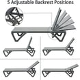 thumbnail image 4 of CQSXDA 2-Piece Modern Outdoor Lounge Chair Set, Adjustable 5 Position Chaise Lounges with Rust-Free Aluminum Frame for Terraces and Swimming Pools, Gray, 4 of 5
