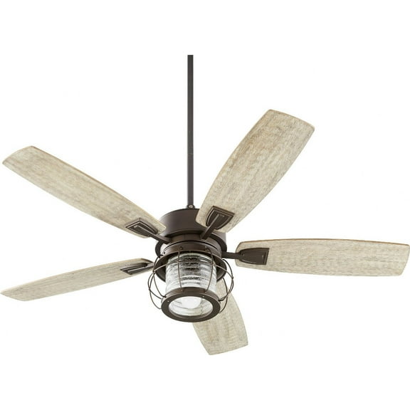 3525-86-Quorum Lighting-Galveston - Ceiling Fan in Traditional style - 52 inches wide by 18.46 inches high-Oiled Bronze Finish-Weathered Oak Blade