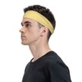 thumbnail image 2 of Balery Yellow Gingham Sports Headbands for Men,Moisture Wicking Workout Headband, Sweatband Headbands for Running,Cycling,Football, 2 of 9