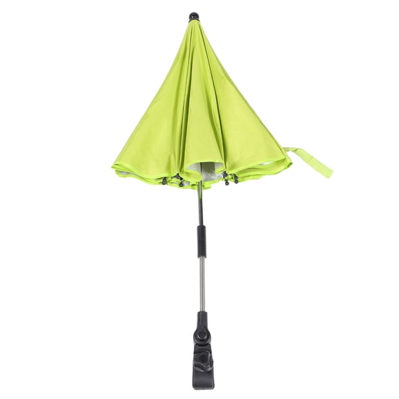 Raindrops Green Chair Umbrella with Adjustable Clamp, Detachable Stroller Sunshade Clip for Outdoor Travel, Beach, and Everyday Use