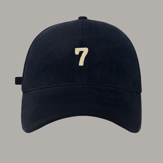 Casquette de Baseball Grande Tête avec Design Perforé, Chapeau Réglable Brodé 7 Lettres pour Activités Extérieures Printemps Été, Mode Décontractée et Tenues de Sport