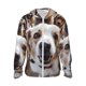 thumbnail image 1 of Balery Realistic Cute Puppy Sudadera ligera de manga larga con capucha y protección solar UPF 50+ para hombre y mujer, ideal para pesca y running-Medium, 1 of 7