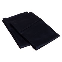 400 Thread-Count, 100% Combed Cotton, Pillowcases, King, Solid, Navy Blue