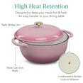 thumbnail image 6 of Best Choice Products 6 Quart Cast-Iron Dutch Oven, Heavy-Duty Kitchenware w/ Enamel, Side Handles - Pink Champagne, 6 of 8
