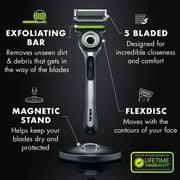 Gillette Labs with Exfoliating Bar Mens Razor - 1 Handle, 3 Blade Refills and Travel Case