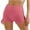 Pink, variant on RYRJJ Womens Scrunch Butt Lift Yoga Shorts Side Drawstring High Waisted Anti-Cellulite Biker Shorts Ruched Textured Workout Leggings(Pink,S)
