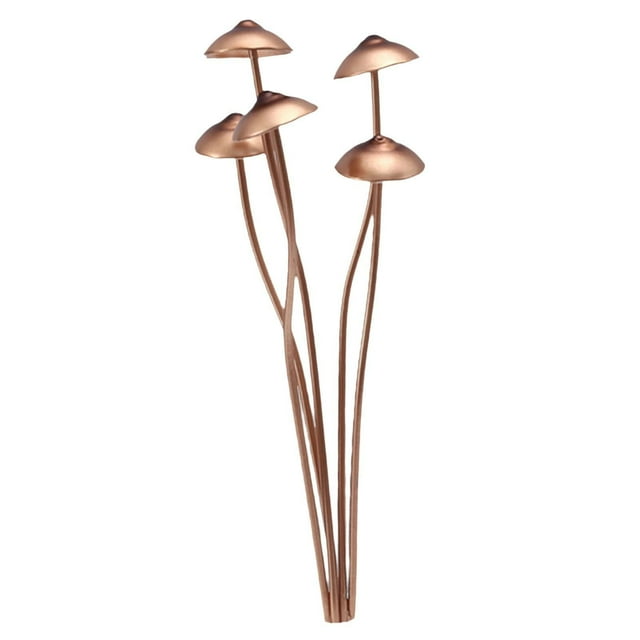 5 Pcs Metal Garden Mushroom Statue Stake - Outdoor Yard Art Decor for Patio Lawn Flower Pot - Rustproof Weather-Resistant Ground Stake - Fun Home Garden Decoration