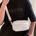 thumbnail image 4 of Bolsa bandolera de moda para mujer hobo acolchado con rombos que combina con todo para regalo (Beige) Ehuebsd Para Estrenar, 4 of 8