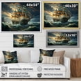 thumbnail image 4 of Designart "Legacy of the Seas Pirate Ship I" People Framed Wall Art - Modern Green Pirate Hallway Framed Wall Art Decor, 4 of 6