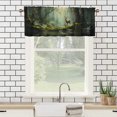 thumbnail image 3 of Deer Curtain Valances Foggy Forest Moose Nature Woodland Wildlife Animal Privacy Window Valances for Living Room Kitchen 54 by 18 in, 1 Panel, 3 of 6