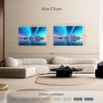 thumbnail image 4 of Elephant Stock Amazing Aurora Borealis Wall Art - Horizontal Canvas Wall Art - Living Room Wall Decor - Nature Canvas - Turquoise And Blue Decor - 51" x 34", 4 of 8
