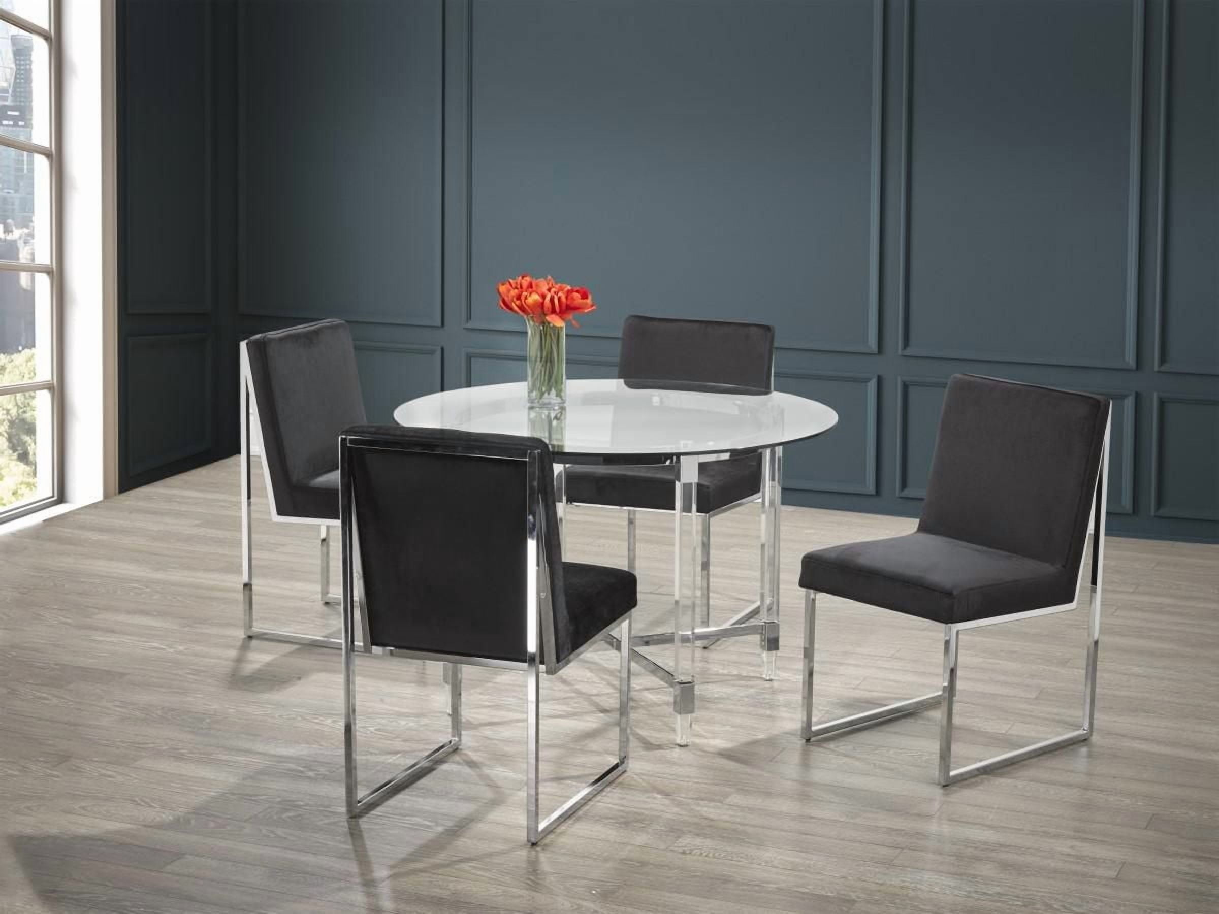 Oxford 5-Piece Dining Set, Black