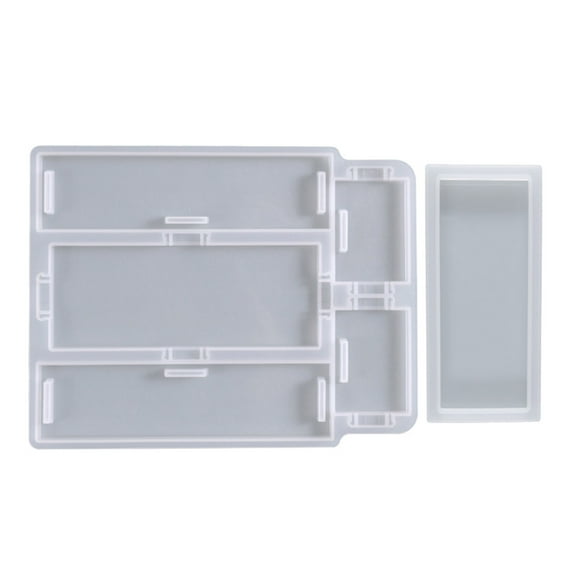 Box Resin Molds Silicone Jewelry Storage Mold Epoxy Casting for Case Mold 19x15cm Rectangular Silicone Mold