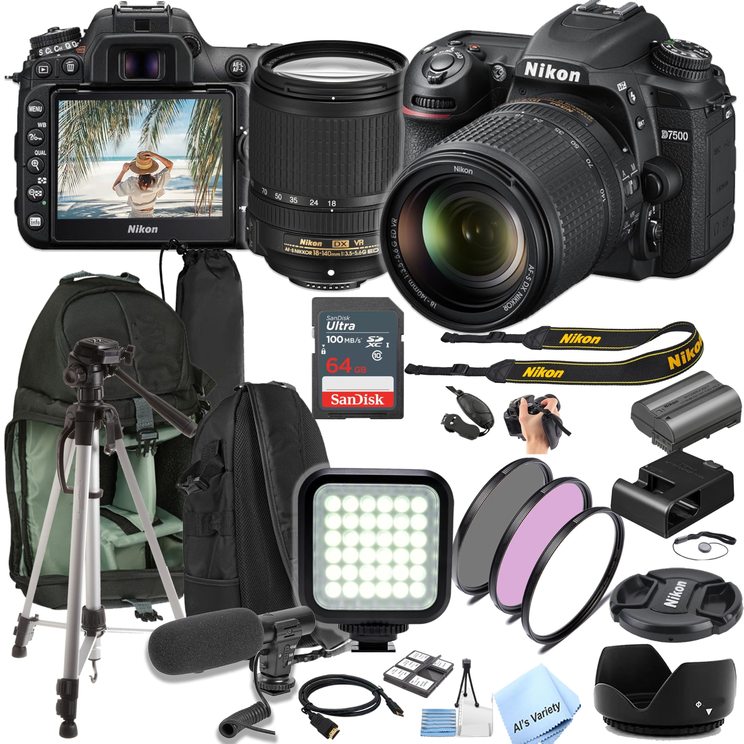 Nikon D5600 DSLR Camera Package with 18-55mm VR Lens Starter