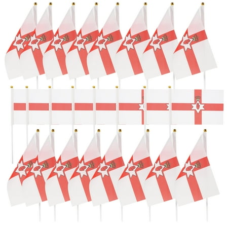 Phenofice Northern Ireland Handheld Flags for Patriotic Decoration Made of Polyester Multi Color 50 Pieces