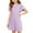 Purple, variant on WERYOUNG Girls Dresses Summer Casual Comfortable Solid Color Round Neck Short Sleeve Dress Girls Soft Beach A-Line Dress,Pink,4-5 Years