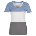 thumbnail image 4 of Hauts d'Été Grande Taille pour Femmes, Mode Imprimée, T-shirt à Manches Courtes et Col en V, Chandail-Over, T-shirt Col en V pour Femmes en Liquidation, 4 of 5
